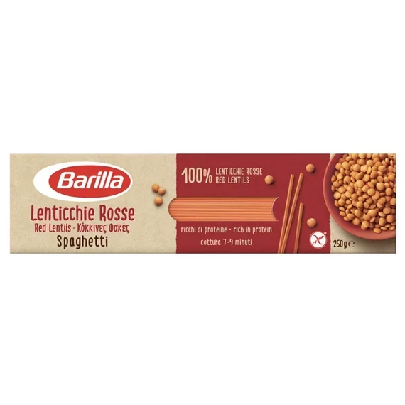 Barilla penne vöröslencse tészta